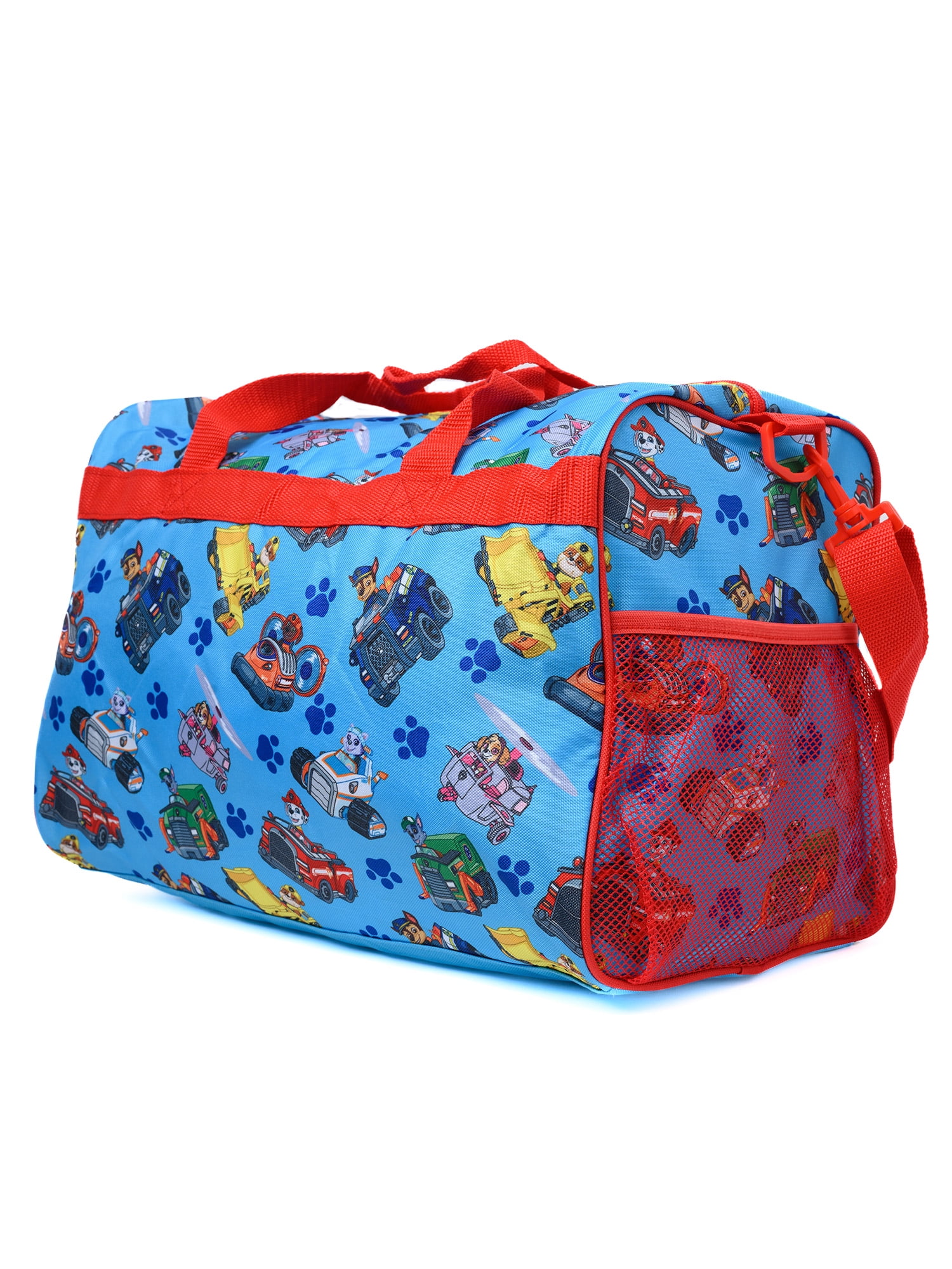 Paw Patrol Duffel Bag 16' Carry-On Chase Marshall Skye Rubble Boys Girls Blue
