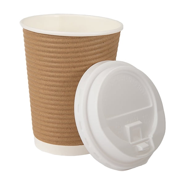 Café Express 12-oz Brown Ripple Hot Cups and Lid Pack of 150