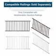 thumbnail image 3 of Weatherables Stanford Railing Brackets – Aluminum Indoor & Outdoor Straight Railing Brackets, Made with Durable & Low-Maintenance Black Textured Powder-Coat Finish, 3 of 7