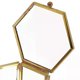 thumbnail image 5 of Caja hexagonal de cristal transparente para anillos, caja para anillos de boda, joyero geométrico de cristal transparente, organizador de joyas, soporte de mesa, contenedor., 5 of 5