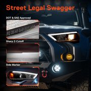 TRUE MODS Projector Optic Headlight Assembly Replacement for 2014-2020 Toyota 4Runner [DOT] LED Sequential Turn Signal Custom Aftermarket Front Driver Passenger High Low Beam Head Light Lamp Bulb