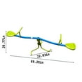 thumbnail image 6 of Outdoor Playground Twirl Seesaw 360 Degree Seesaw with Plastic Seat for kids Seesaw, Green, 2 seats, 6 of 7