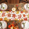 thumbnail image 7 of Fall Thanksgiving Table Runner, Maple Leaves Hello Fall Decorative Autumn Harvest Seasonal Holiday Table Runner Decoration for Farmhouse Kitchen Dinning Outdoor Home Party Decor 13x72in, 7 of 7