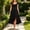 A173 Black, variant on Women's Renaissance Gothic Dress High Low Hem Lace Up Corset Waist Vintage Medieval Costume Flattering Peasant Dress for Cosplay Halloween Party