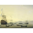 thumbnail image 3 of Nicolaas Baur 24x18 Black Modern Framed Museum Art Print Titled - Council of War on Board the ‘Queen Charlotte’, Commanded by Lord Exmouth, Prior to the Bombardment of Algiers, 26 August 181, 3 of 5