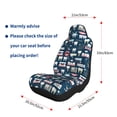 thumbnail image 3 of Uemuo Dental Pattern Car Seat Covers for Front Seats Waterproof Seat Covers for Cars, Universal Auto Front Seats Protector Fits for Car-1, 3 of 6