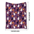 thumbnail image 3 of Halloween Blanket 59.1x39.4in Soft Flannel Throw Spooky Print for Bedroom Travel by OVFUIZ, 3 of 8