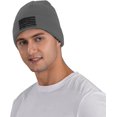 thumbnail image 5 of Black American Flag Beanie Hat Men Winter Warm Hat Women Knit Stocking Hat Slouchy Skull Cap Hedging Hat Black, 5 of 9