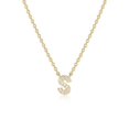thumbnail image 1 of Diamondlite Cubic Zirconia Mini Initial S Necklace - Gold, 1 of 1