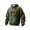 A-Army Green340, variant on XIAOCHA Quilted Men's Hoodies Leather Blend Half-Zip Tactical Top Fall Winter Outdoor Athletic Hoodie