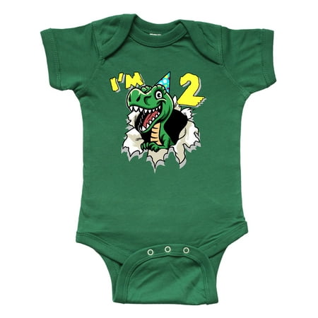 

Inktastic I m 2 Dinosaur Gift Baby Boy or Baby Girl Bodysuit
