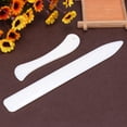 thumbnail image 4 of 2 uds herramienta de biselado de borde de cuero hueso DIY cuchillo de cuero blanco para corte de trabajo, 4 of 5