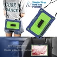 thumbnail image 5 of FIEWESEY for Samsung Galaxy Tab S8 Plus Tablet Case,Adjustable Shoulder Strap Hand Strap Rotatable Stand Kids Shockproof Cover for Samsung Galaxy Tab S8 Plus/S7 FE/S7 Plus 12.4 inch(Navy/Green), 5 of 6
