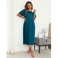 thumbnail image 5 of Ekouaer Women's House Dress with Pockets Long Nightgowns for Women House Dress Moo Moos for Women, 5 of 5