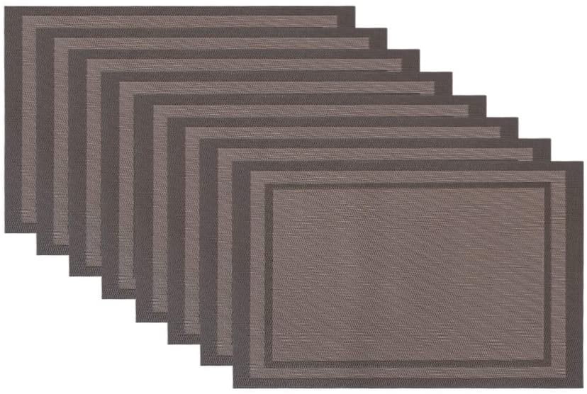 Placemats Set of 4 Nautical Beach Wood Heat Resistant Non-Slip Table Mat Washable Durable Place Mat for Kitchen Dining Table Farmhouse Indoor Outdoor Decoration 18 x 12 in