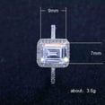 thumbnail image 4 of 7*9mm Princess AAA Cz Band Elegant Women 925 Silver Engagement CZ Ring Size 6-10, 4 of 4