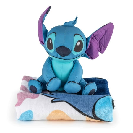 Lilo & Stitch Kids 12" Polyester Beach Buddy and 28"x58" Cotton Beach Towel Set, Multicolor, Disney