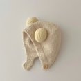 thumbnail image 2 of Sunjoy Tech Fall Winter Children Hat Knitted Cartoon Ear Decor Warm Ear Protection Infant Baby Cap Beanie Thick Soft Elastic Button Closure Unisex Anti-slip Lightweight Hat, 2 of 7