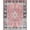 Pink Blue, Pattern 16, variant on ODIKA 4'x6' Oushak Floral Medallion With Distressed Vintage Allover Boho Motif Washable Area Rug None for Dorm Room, Small Living Stain Resistant Low Profile, Easy Care