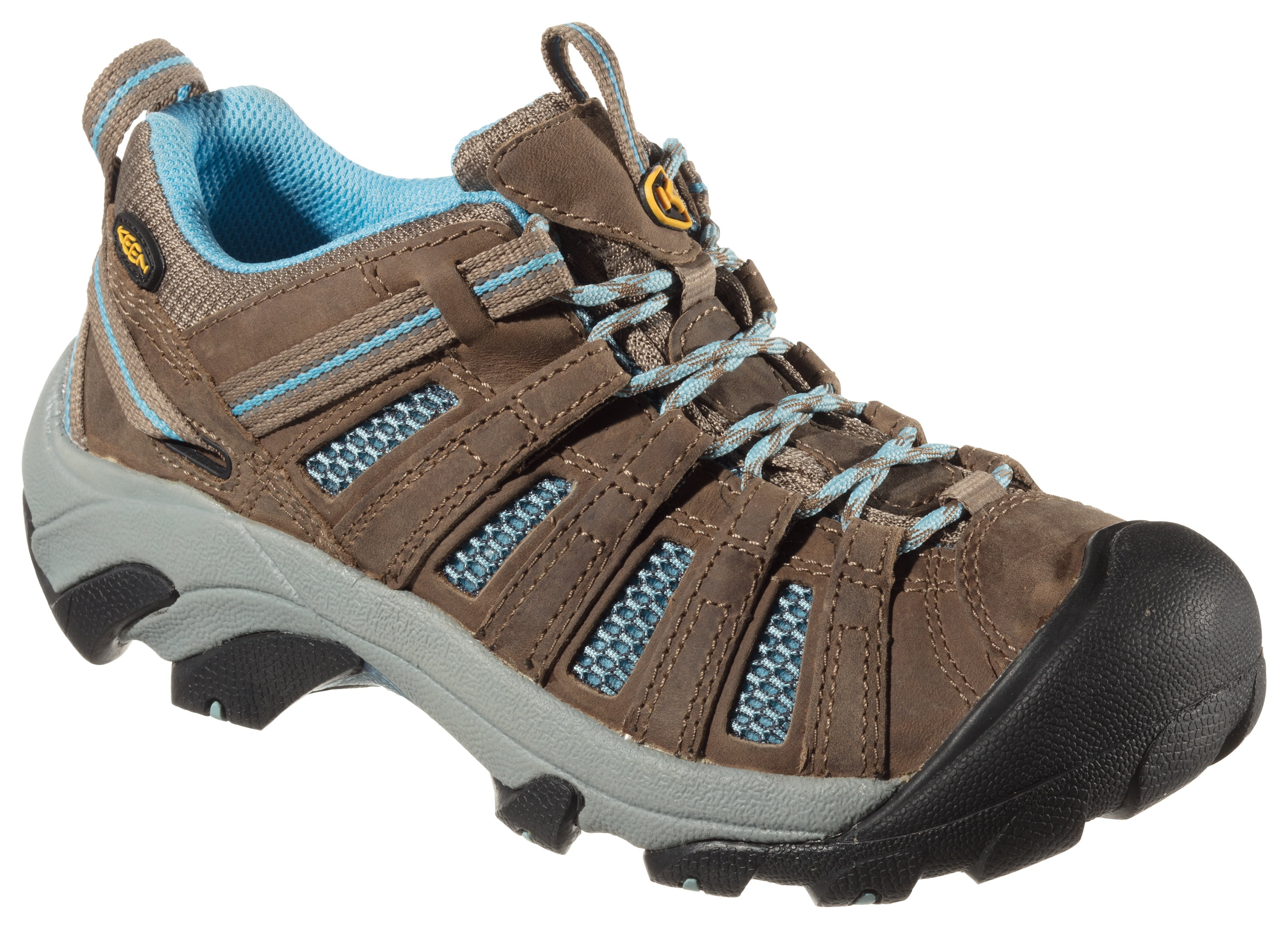 KEEN 1011523 Voyageur Hiking Shoes for Ladies - Brindle/Alaskan Blue - 7.5M