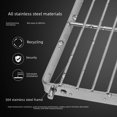 thumbnail image 4 of Foyer Pliable Compact en Acier Inoxydable & Barbecue pour 1-2 Personnes - Solution de Cuisson Portable Extérieure avec Compatibilité Multi-Carburants, Performance Haute Température, et Rangement Facile - Idéal pour, 4 of 5