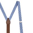 thumbnail image 3 of Jacob Alexander Boys' Gingham Checkered Pattern Suspenders - Light Blue, 3 of 7
