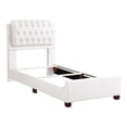 thumbnail image 4 of Glory Furniture Marilla Faux Leather Upholstered Twin Bed in White, 4 of 7