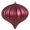 Berry Red, variant on Vickerman 5.7" Emerald Shiny Onion Christmas Ornament, UV treated, Set of 3