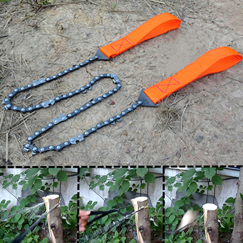 HEVIRGO Survival Chain Saw Hand ChainSaw Emergency Pocket Gear Chic Camping Tool
