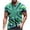 Green-A, variant on Cameland Men Casual Round Neck Flower 3D Digital Printing Pullover Fitness Sports Shorts Sleeves T Shirt Blouse