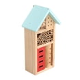 thumbnail image 2 of Bee Hotel beneficioso Hábitat de abejas Ladybugs Garden Herramienta educativa Hábitat de jardín Refugio Polinador de polinizadores Casa de abejas Top azul, 2 of 8