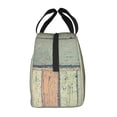 thumbnail image 4 of Lsque Hardwood Print Insulated Lunch Bag with Thick Aluminum Foil Lunch Tote Bag with Front Pocket for Men and Women, Ideal for Work, School, Picnics, and Travel, 4 of 8