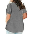 thumbnail image 3 of Erwazi Plus Size Womens T-Shirt Short Sleeve V Neck Basic Casual Loose Tees Tops, 3 of 4