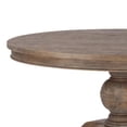 thumbnail image 2 of World Interiors Chatham Downs 72" Round Wood Dining Table in Teak Brown, 2 of 2