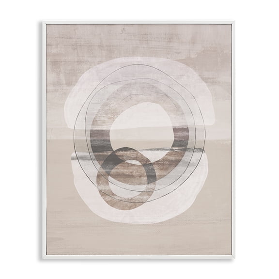Stupell Industries Contemporary Round Boho Circles Contemporary White Framed Giclee Art, 11 x 14, by Nina Blue