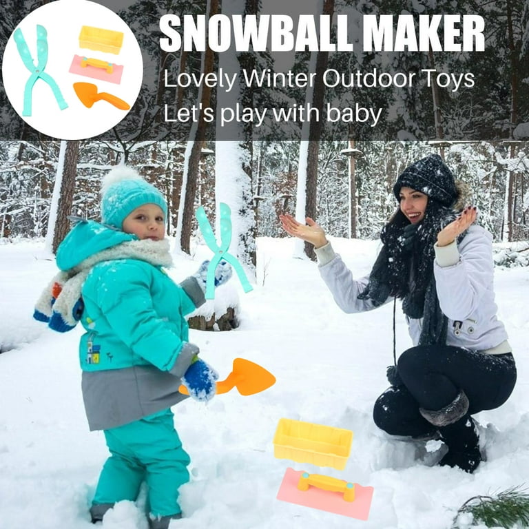 TureClos 4 Pcs/ Set Snowball Maker Tools Outdoor Snowball Clips for Kids  Winter Snow Sand Mold Tool for Snowball Fight Outdoor Fun Sports 