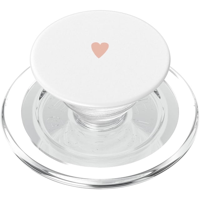 Empuñadura para teléfono móvil, diseño de corazón dibujado a mano, PopSocket rosa claro