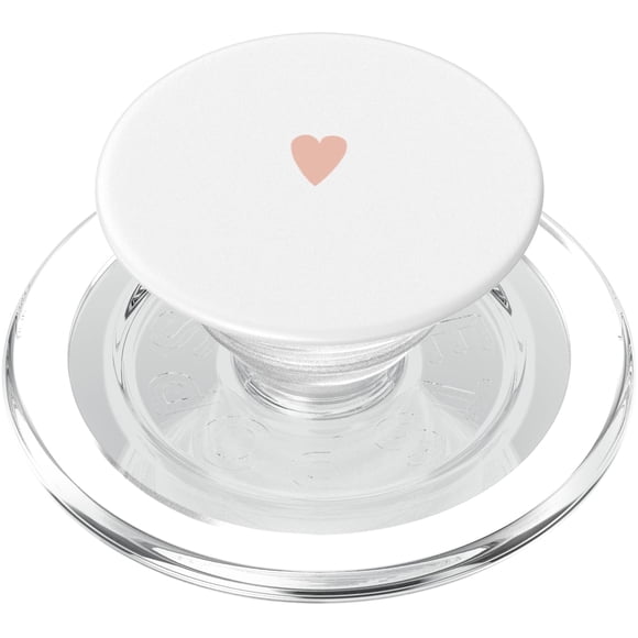 Empuñadura para teléfono móvil, diseño de corazón dibujado a mano, PopSocket rosa claro