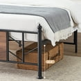 thumbnail image 4 of CREATIVE HOBBIES Full Size Bed Frame with Rustic Vintage Wood Headboard and Footboard, Industrial Platform Mattress,No Box Spring Needed, 4 of 9