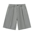 thumbnail image 2 of Yiliang Men's Casual Shorts Summer Solid Color Thin Shorts Casual Straight Tube Fashionable Pants Loose Fit Outdoor wear Trousers, 2 of 6