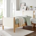 thumbnail image 1 of Modway Maven Twin Size Boucle Upholstered Platform Bed in Feather Oak, 1 of 9