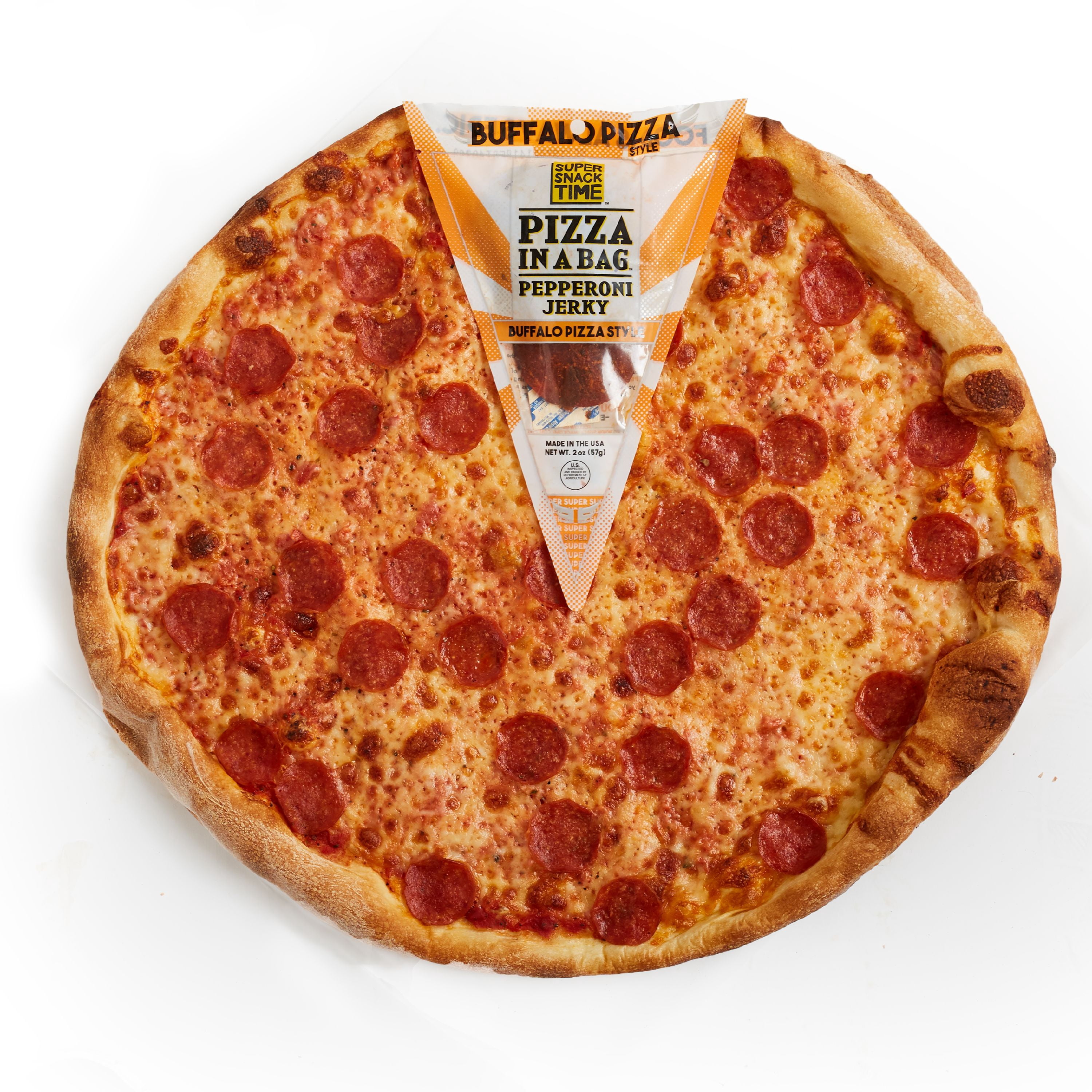 Super Snack Time Pizza In A Bag Buffalo Style Pepperoni Jerky 2 oz