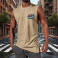 thumbnail image 4 of USNSM Mens Fashion Summer Beach Vacation Tank Top Hawaiian Print Sleeveless Muscle Basic Tee Round Neck Sports Tops Yellow L, 4 of 5