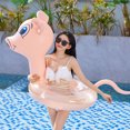thumbnail image 3 of Shisuyan 2Pcs Pink Inflatable Swimming Rings for Water Toy Outdoor Play Pool Party Fun 55.1x40.5x31.4in, 3 of 8