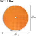 thumbnail image 3 of Coolnut Orange Dotted Line Round Table Cloth, Heat Resistant Table Cover with Umbrella Hole and Zipper for Outdoor Camping Picnic Party BBQ, 60", 3 of 7