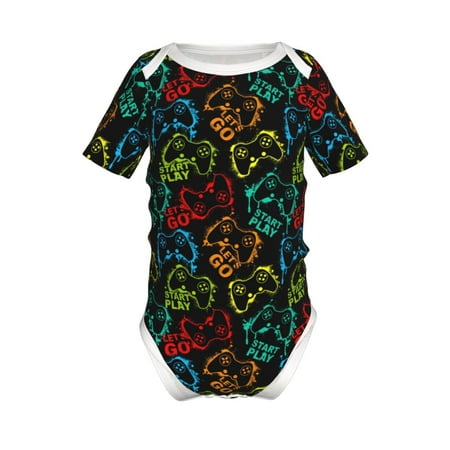 

Coaee Play Game Start for Soft Baby Short-Sleeve Bodysuit Baby Climbing Clothes Baby Girls Boys Bodysuit Romper-3 Months