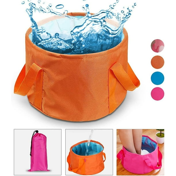 Collapsible Water Bucket Camp Bucket, Ultralight Folding Wash Basin Carrying Pouch Travel