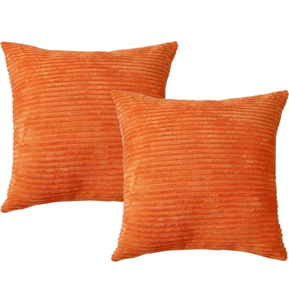 ZOURIH Pack of 2 Corduroy Soft Solid Decorative Square Fall Pillow Covers Cushion Cases Pillow Cases for Couch Sofa Bedroom Car 16 X 16 Inch 40 X 40 CM Home Decor