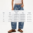 thumbnail image 4 of VBVC Women's Floral Paisley Print Barrel Jeans , High Waisted Denim Pants For Women,Ladies' Baggy Washed Trousers with Pockets,Dark Blue,S-2XL, 4 of 8