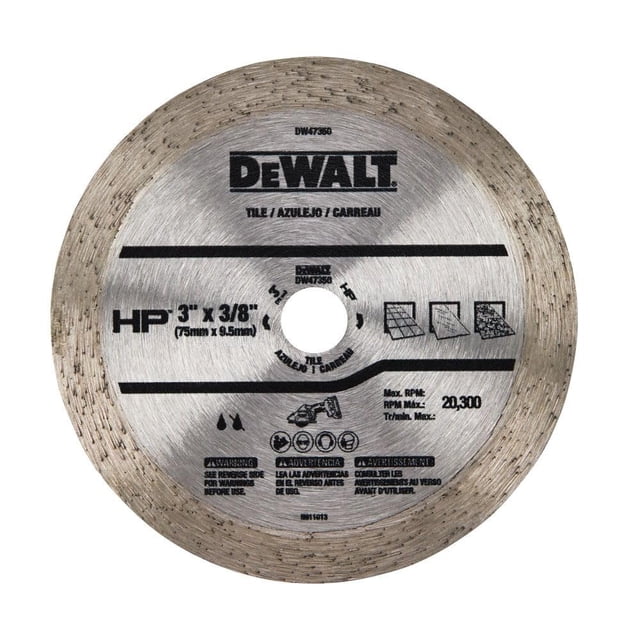 Hoja de sierra para azulejos Dewalt Continuous HP DW47350 de 3 pulgadas